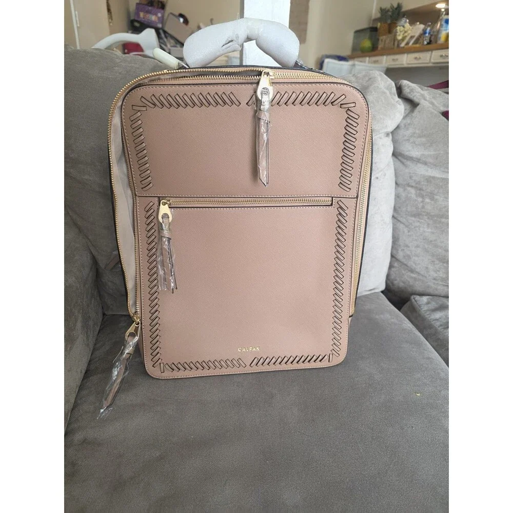 Calpak Kaya Laptop Backpack 15-inch in Latte
